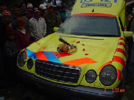 Nepal - incenses ambulance
